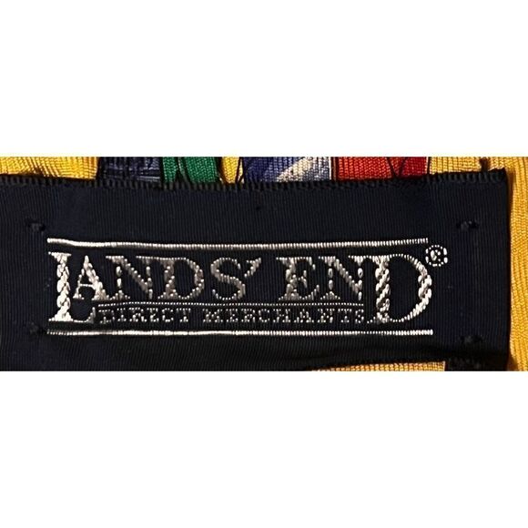 Lands End 100% Silk Tie Sailboat Vintage - Picture 4 of 4